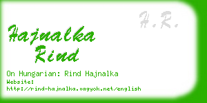 hajnalka rind business card